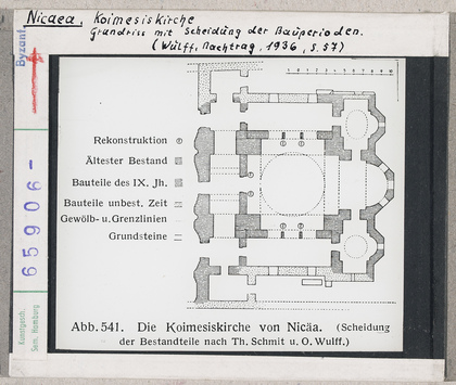 Vorschaubild Nicäa: Koimesis-Kirche, Grundriss mit Scheidung der Bauperioden 